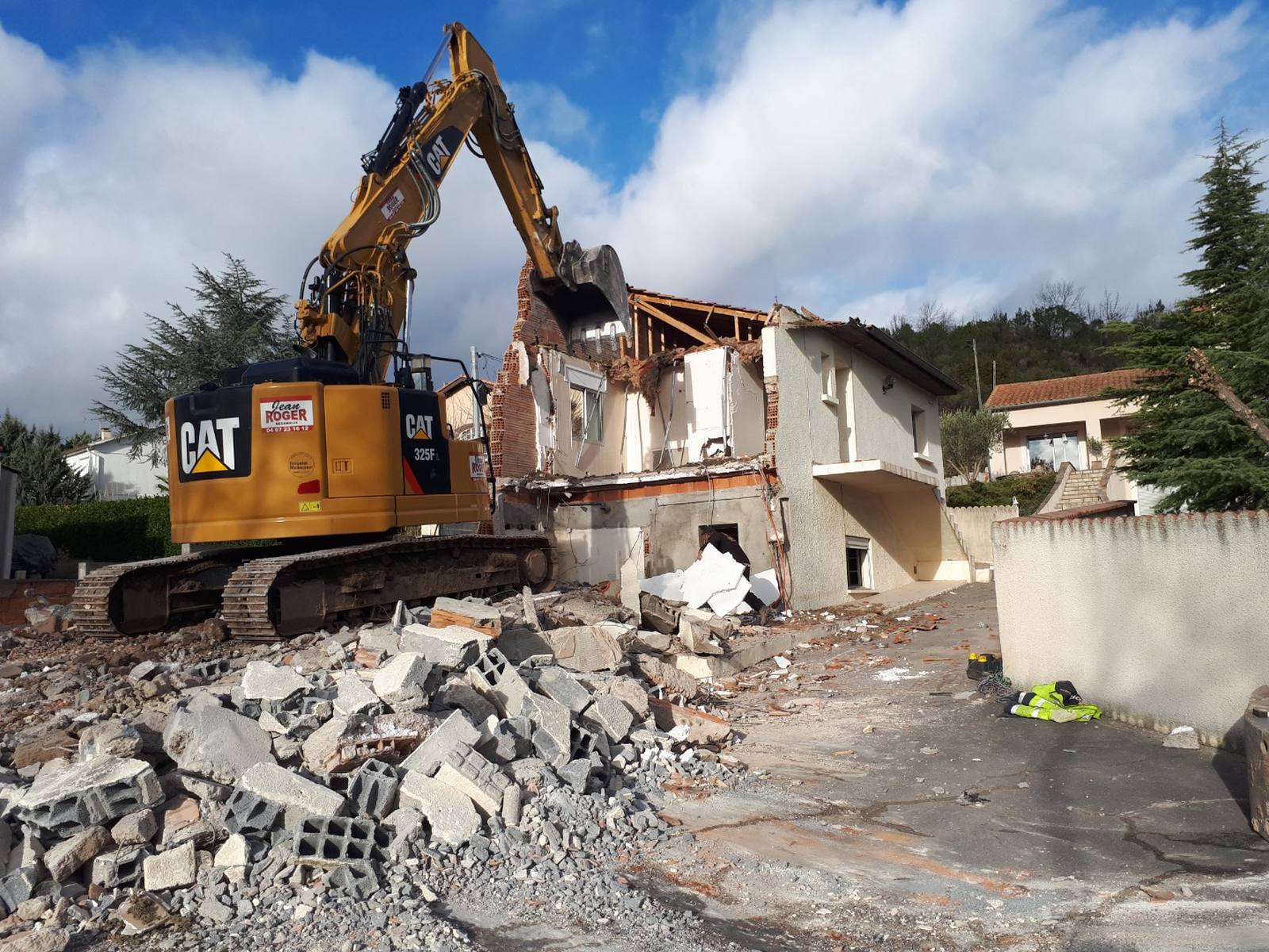 Démolition à Bédarieux — entreprise Jean Roger